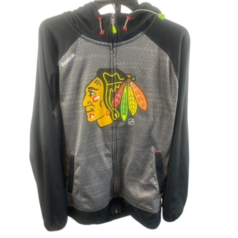 Reebok Chicago Blackhawks Hoodie Men's‎ Size Large NHL Full Zip
